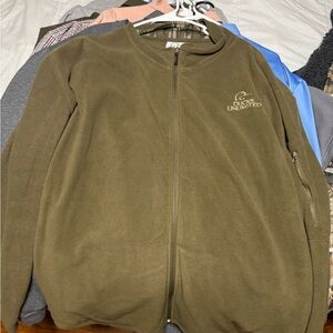 Cabela's Ducks Unlimited Olive Green Fleece Jacket
